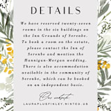 "mimosa" - Direction Cards in Dandelion by Everett Paper Goods - Detail