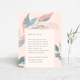 "Boho botanics" - Direction Cards in Coral by Creo Study - Front