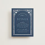 "Nouveau Frame" - Direction Cards in Delphinium by Ashley DeMeyere - Front