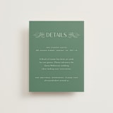 "Chantilly" - Direction Cards in Emerald by Kimberly Morgan - Front