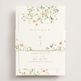 "Brynn" - Direction Cards in Toffee by Everett Paper Goods - Assembled with Belly Band