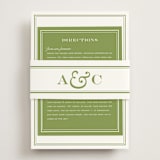 "Country Club" - Direction Cards in Spring Green by Annie Clark - Assembled with Belly Band