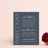 "Regal" - Direction Cards in Marine by Lauren Chism - Front