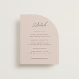 "Arch Monogram" - Direction Cards in Dusty Rose by Kelly Schmidt - Front