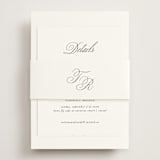 "Arch Monogram" - Direction Cards in Silk by Kelly Schmidt - Assembled with Belly Band