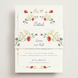 "Wildflower Romance" - Direction Cards in Ivory by frau brandt - Assembled with Belly Band