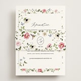 "Ornate" - Direction Cards in Peony by Sarah Knight - Assembled with Belly Band