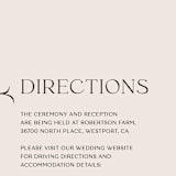 "Convergence" - Direction Cards in Cream by Annie Lowe - Detail