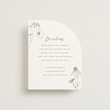 "Sketched Florals" - Direction Cards in Storm by Baumbirdy - Front