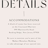 "Genevieve" - Direction Cards in Cream by Sandra Picco Design - Detail