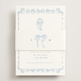 "Bow Frame" - Direction Cards in Lagoon by Leah Bisch - Assembled with Belly Band