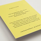 "In Lights" - Direction Cards in Lemon by Ani Somi - Detail