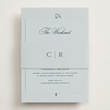 "Landscape Script" - Direction Cards in Sky by Kelly Schmidt - Assembled with Belly Band