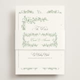 "Romantic Garden" - Direction Cards in Mint by Melinda Denison - Assembled with Belly Band