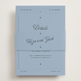 "Cheers" - Direction Cards in Sky by Blustery August - Assembled with Belly Band