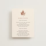 "Leaf Print" - Direction Cards in Rust by Katharine Watson - Front