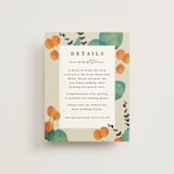 "Floral Splash" - Direction Cards in Wheat by Keen Peachy - Front