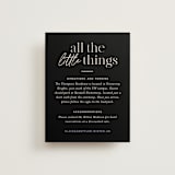 "Little party big love" - Direction Cards in Noir by Jessica Corliss - Front