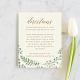 "Painted Ferns" - Direction Cards in Cream by Amy Kross - Front