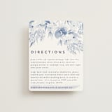 "Poetic Watercolor Flowers" - Direction Cards in Periwinkle by Qing Ji - Front