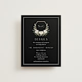 "Botanical Love" - Direction Cards in Black Tie by Susan Moyal - Front
