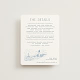 "Coastal Toile" - Direction Cards in Sea by Jenna Holcomb - Front