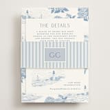 "Coastal Toile" - Direction Cards in Sea by Jenna Holcomb - Assembled with Belly Band