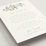 "Fleur" - Direction Cards in Aquamarine by Everett Paper Goods - Detail