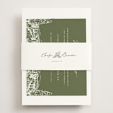 "Vineyard" - Direction Cards in Olive by Sarah Brown - Assembled with Belly Band