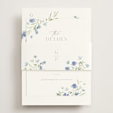 "Sweeping Meadow" - Direction Cards in Aquamarine by Everett Paper Goods - Assembled with Belly Band