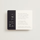 "Wedding Editorial" - Direction Cards in Tuxedo by Ana de Sousa - Front