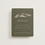"into the mountains" - Direction Cards in Olive by Helen Halik - Front