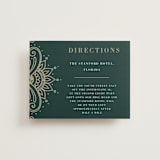 "Engraved Paisley" - Direction Cards in Cardamom by Oma N. Ramkhelawan - Front