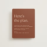"There Will Be a Party" - Direction Cards in Terra Cotta by Amy Payne - Front