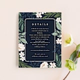 "Floral Edged Frame" - Direction Cards in Royal by Alethea and Ruth - Front