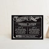 "Slated Forever" - Direction Cards in Chalkboard by GeekInk Design - Front