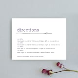 "Birds of a Feather" - Direction Cards in Plum by R studio - Front