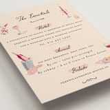 "Velvet Cherry" - Direction Cards in Cherry by Sarah Rosenthal - Detail