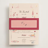 "Velvet Cherry" - Direction Cards in Cherry by Sarah Rosenthal - Assembled with Belly Band