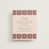 "Block Print Tile" - Direction Cards in Terracotta by Katharine Watson - Front