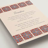 "Block Print Tile" - Direction Cards in Terracotta by Katharine Watson - Detail