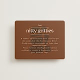 "Private Affair" - Direction Cards in Cinnamon by Nazia Hyder - Front