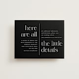 "Split Line" - Direction Cards in Black Tie by Amy Payne - Front