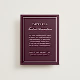 "Engraved names" - Direction Cards in Burgundy by Stacey Meacham - Front