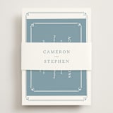 "Fleur Corner" - Direction Cards in French Blue by Carolyn MacLaren - Assembled with Belly Band