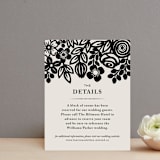 "Modern Floral Frame" - Direction Cards in Champagne by Faith Harlow - Front
