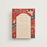 "Japanese Textile" - Direction Cards in Rose by Jennifer Holbrook - Front