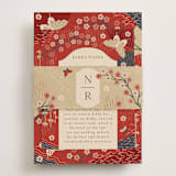 "Japanese Textile" - Direction Cards in Rose by Jennifer Holbrook - Assembled with Belly Band