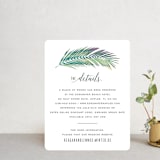 "Tropical Foliage" - Direction Cards in Fern by Hooray Creative - Front