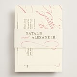 "Winter Flourish" - Direction Cards in Petal Pink by Annie Clark - Assembled with Belly Band